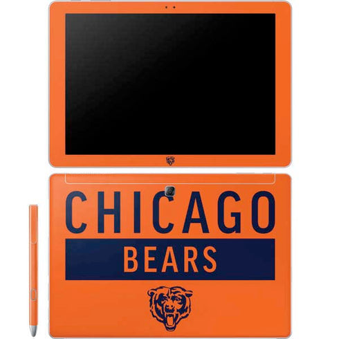 NFL Chicago Bears Orange Performance Series Galaxy Book 12in Skin